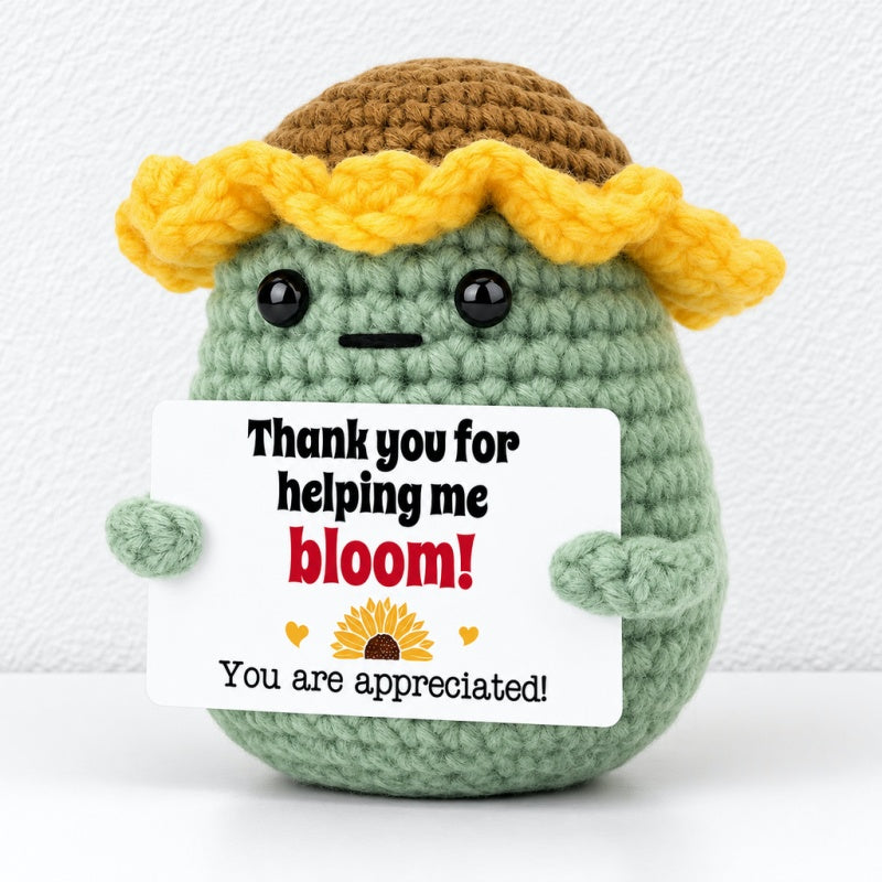 CouldNook Crocheted Character Doll - Textured Shapes And Little Message Cards
