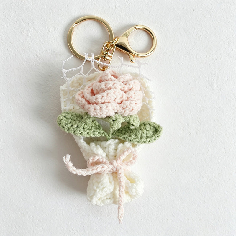 CouldNook Yarn Mini Flower Bouquet Keychain - Seven Bloom Designs