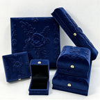 CouldNook Floral Jewelry Presentation Box - Raised Rose Pattern and Hinged Lid
