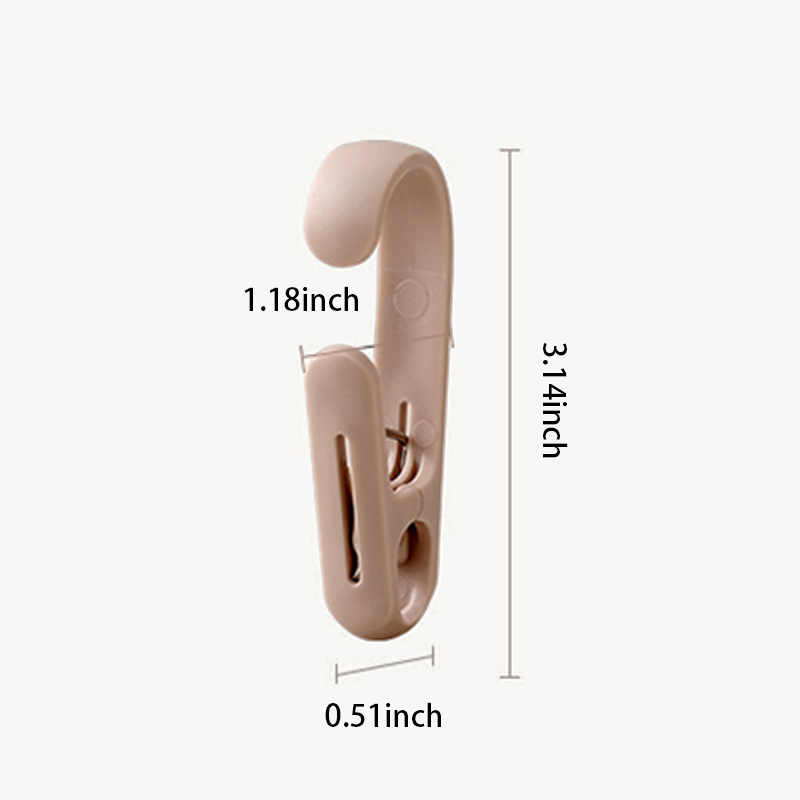 CloudNook Multi‑Purpose Hook Clips‑Plastic Hanging Fastener