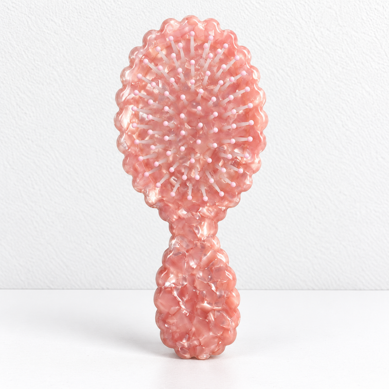 CouldNook Cushion Hairbrush - Scalloped Acetate Handle