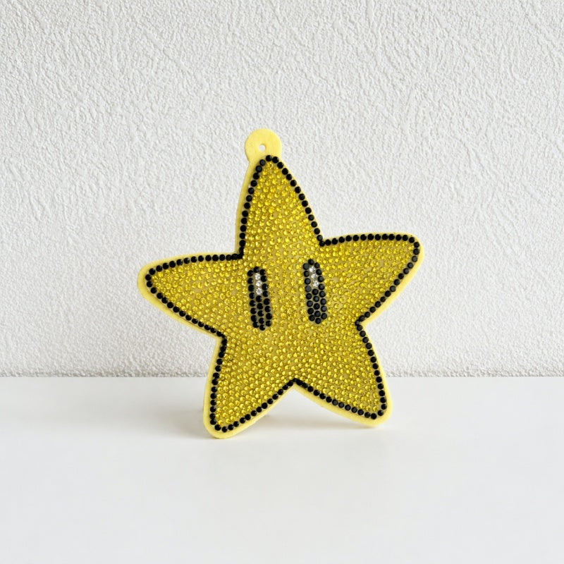 CouldNook Rhinestone Smiley Face Charm - Star Bag Pendant