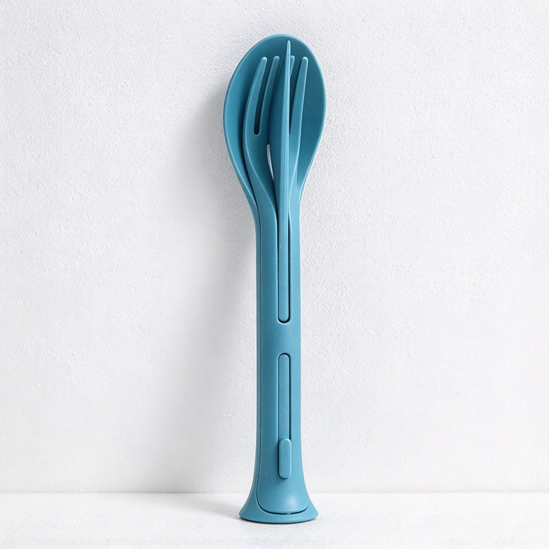 CouldNook Stackable Cutlery Set - Slotted Colorful Handles