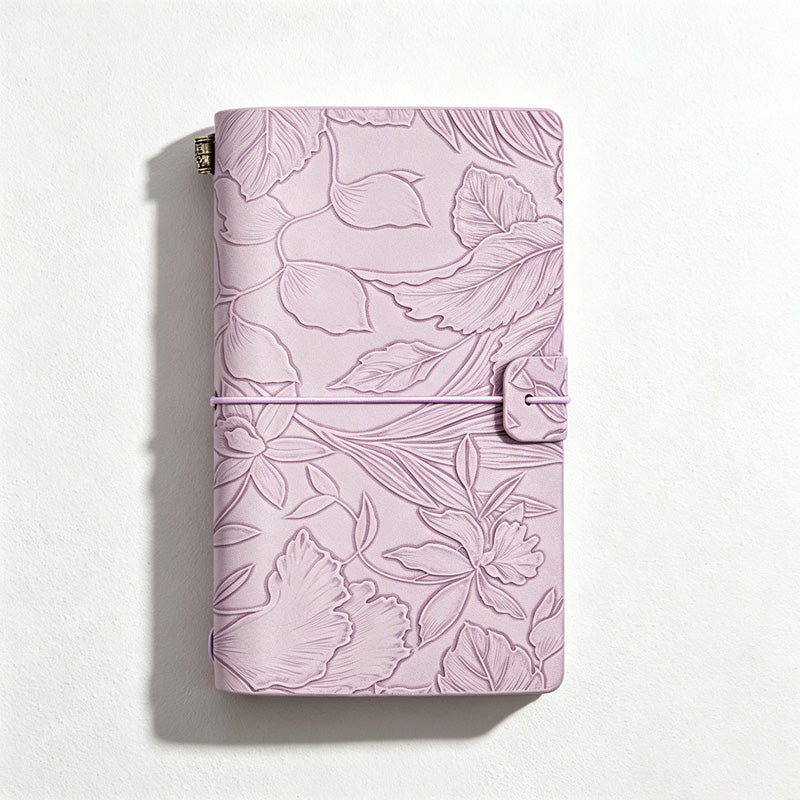CouldNook 3-in-1 Embossed Floral A6 Notebook‑Vintage Refillable Journal