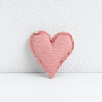 CouldNook Fabric Heart Decoration - Padded Shape And Patterned Textile Exterior