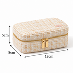 Woven Jewelry Box - Zip Closure and Divided Interior