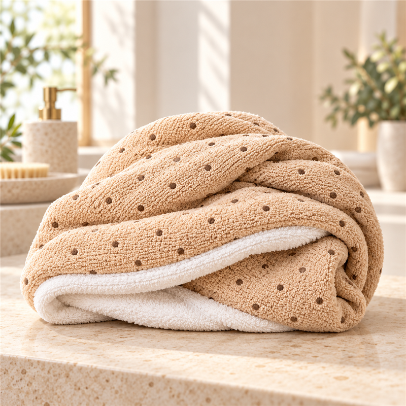 CouldNook Printed Hair Wrap - Double-Layer Wide Tail