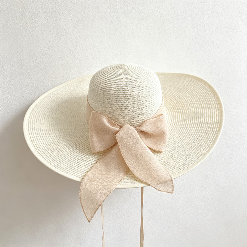 CouldNook Bow Back Sun Hat - Adjustable Wide Brim Style