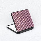 Rhinestone Folding Compact Mirror with Dual Reflective Panels