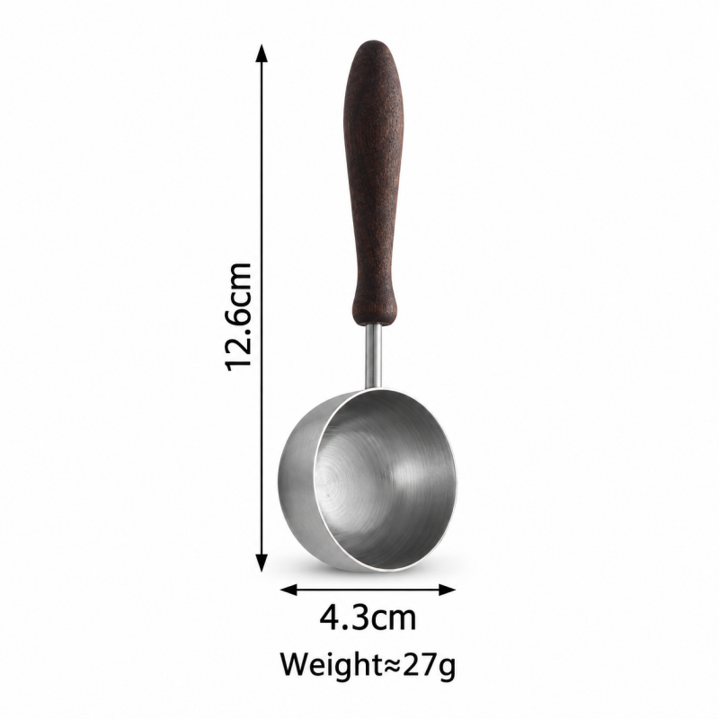Measuring Scoop - Rounded Steel Bowl and Tapered Handle