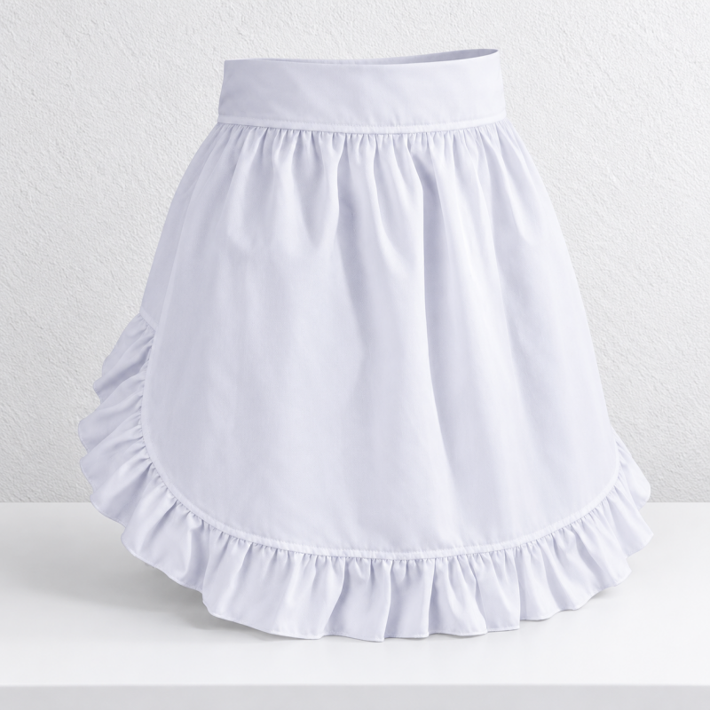CouldNook Ruffled Waist Apron - Tie Back Designs