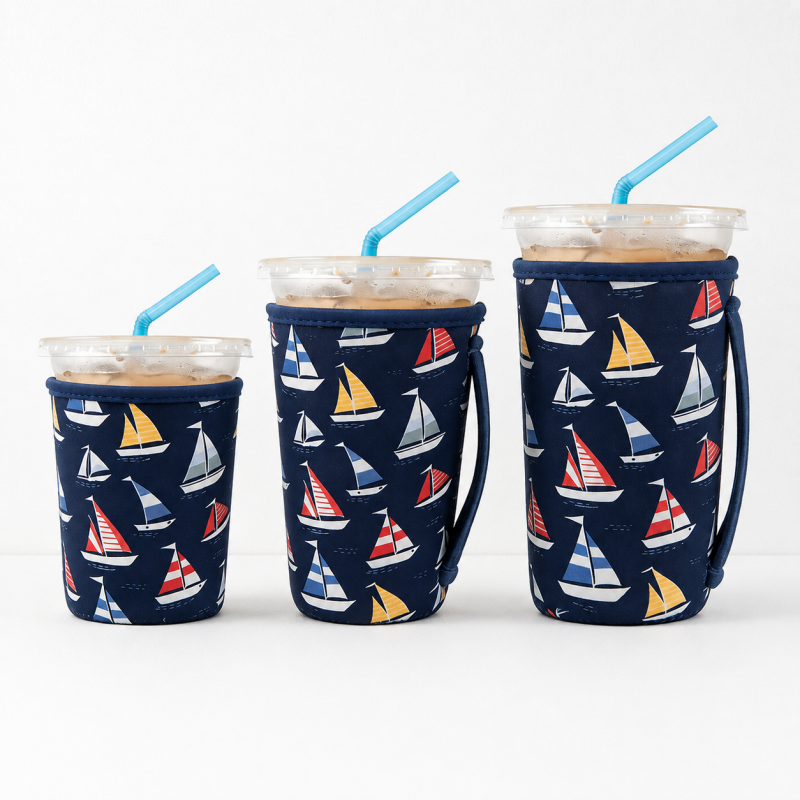 CouldNook Neoprene Cup Carrier - Patterned Body and Side Strap