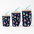 CouldNook Neoprene Cup Carrier - Patterned Body and Side Strap