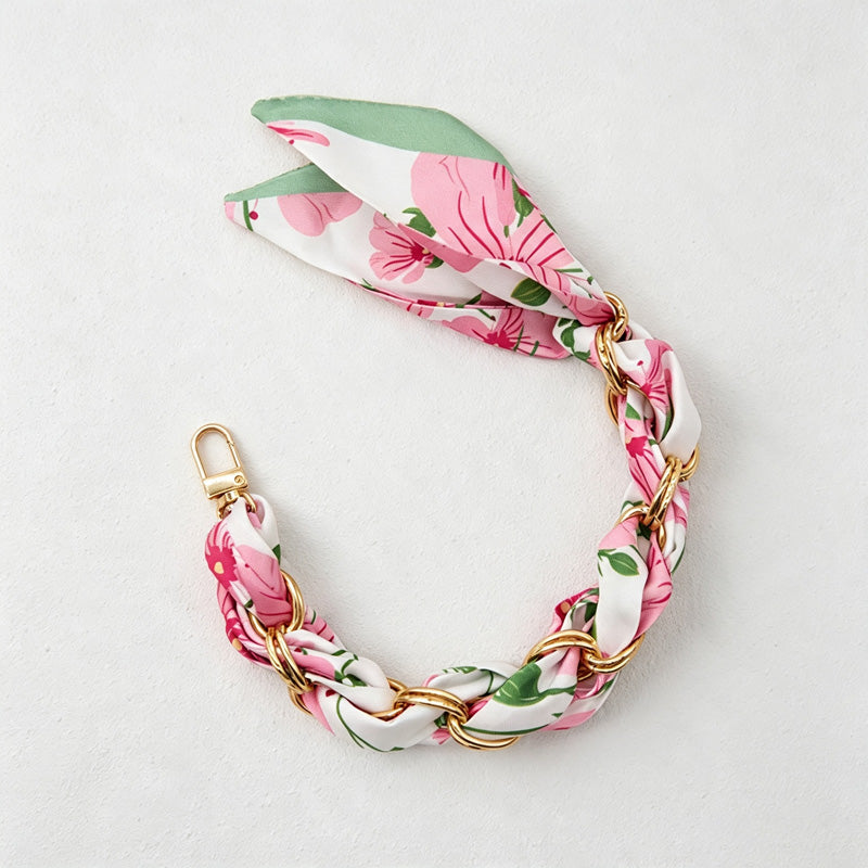 CouldNook Rose Scarf Phone Wrist Strap - Relaxed Braided Loop