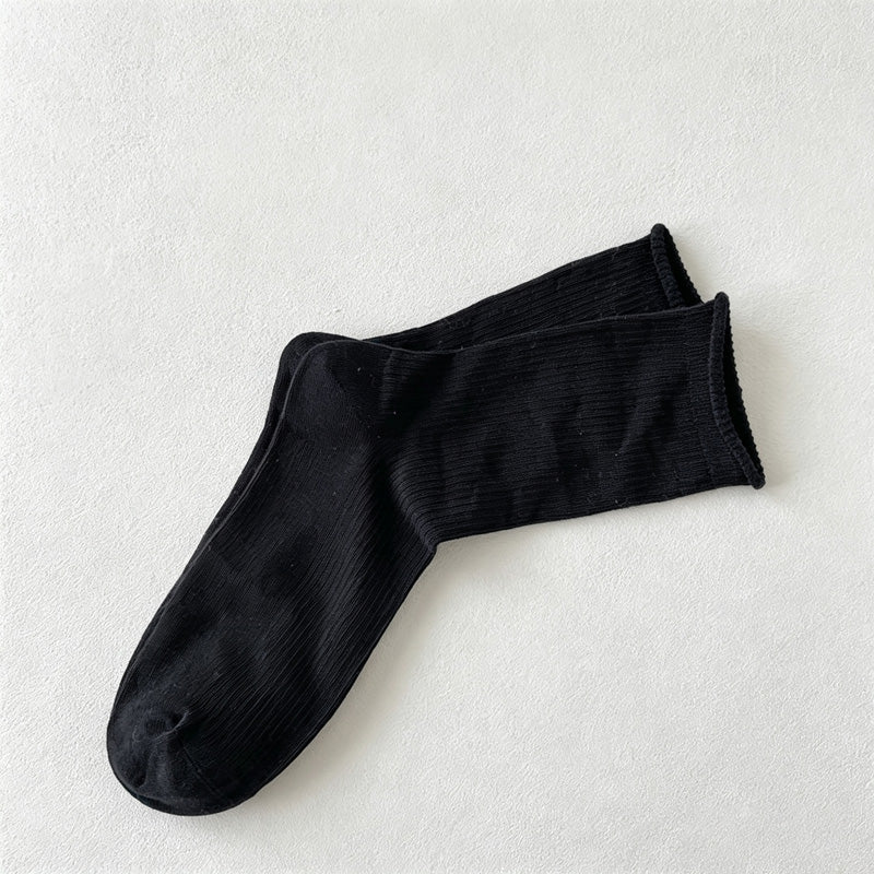 CouldNook Ribbed Crew Socks-Classic Crew Height