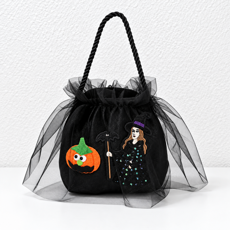 CouldNook Halloween Candy Tote Bag - Witch Pumpkin