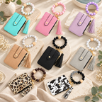 CouldNook Wristlet Card Wallet - Beaded Loop and Coordinating Tassel Detail