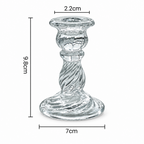 CouldNook Decorative Glass Candle Holder - Sculpted Shapes