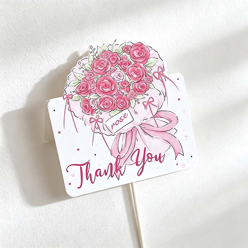 CouldNook Floral Thank You Card - Bouquet Artwork And Script Lettering