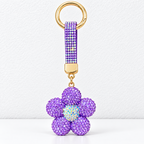 CouldNook Flower Keychain - Rhinestone Petals and Coordinating Decorative Strap