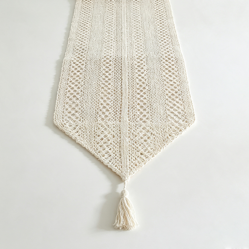 CouldNook Crochet-Look Table Runner - Console Table Accent