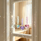 CouldNook Heart Suncatcher - Pendant Colors And Spiral Bead Arrangement