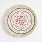 CouldNook Mandala Fringed Table Mat - Round Print