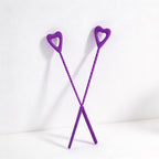 CouldNook Heart Straw Cleaning Brush - Twisted Shaft And Silicone Bristles