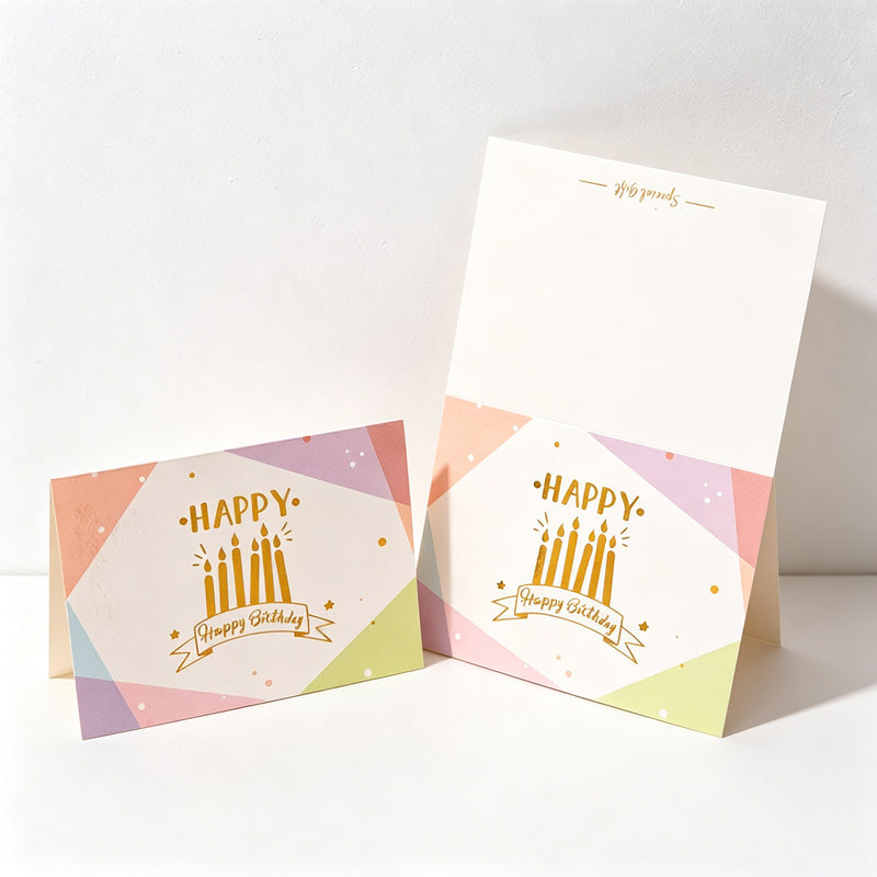 CouldNook Birthday Greeting Card - Pastel Foil Message Designs