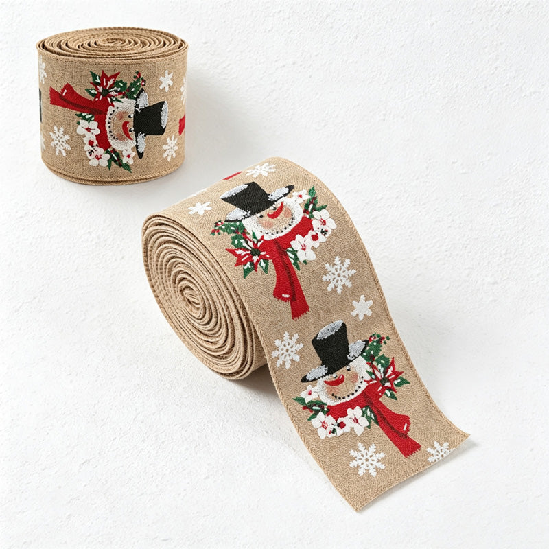 CouldNook Christmas Decorative Ribbon - Printed Woven Ribbon Seasonal Tree Display
