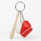 CouldNook Baseball Keychain Charm - Bat Ball and Glove Designs