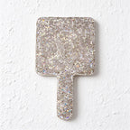 Rhinestone Hand Mirror in Round Heart and Square Designs
