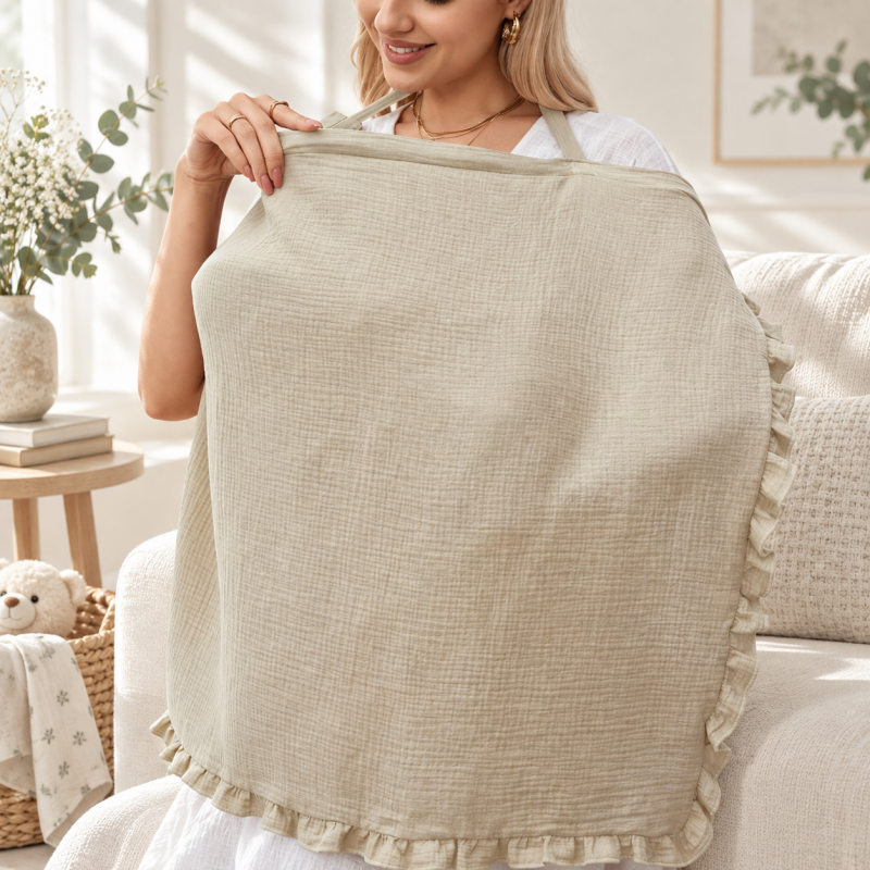 CouldNook Printed Gauze Nursing Cover - Eight Soft Color Options