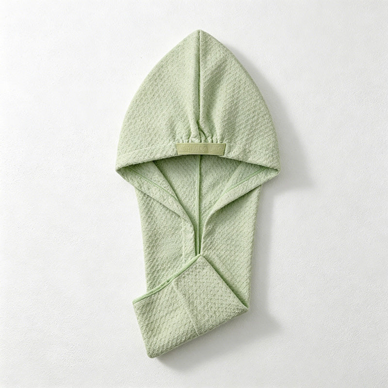 CouldNook Waffle Hair Towel Wrap - Hooded Drying Cap