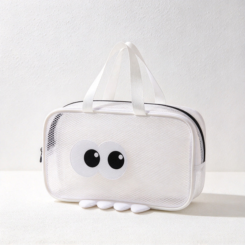 CouldNook Big Eye Toiletry Bag - See-Through Panels And Character Details