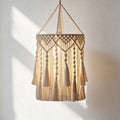 CloudNook Macrame Cotton Rope Lamp Shade‑Boho Hanging Lampshade