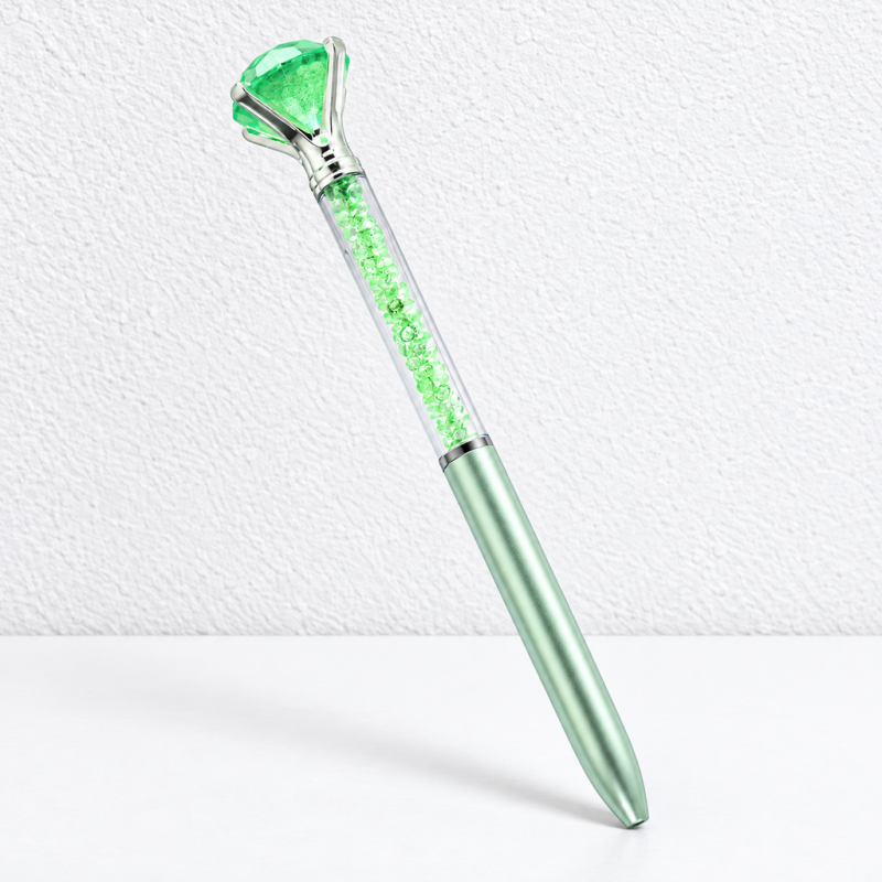 CouldNook Gem Top Ballpoint Pen - Clear Decorative Barrel and Facets
