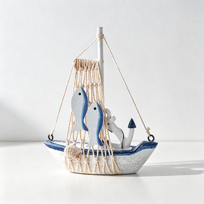 CouldNook Vintage Nautical Helm Decor - Coastal Boat Steering Ornament
