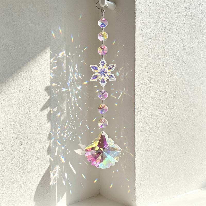 CouldNook Snowflake Suncatcher - Beaded Strand And Shaped Pendant Options