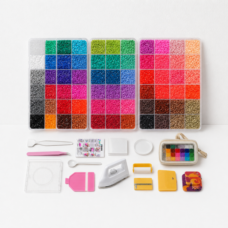CouldNook Fusion Bead Material Kit - Color Trays and Tool Options
