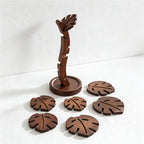CouldNook Wooden Tree Trivet Set - Seven Leaf Pieces