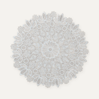 CouldNook Round Embroidered Lace Placemat - Floral Design Size Range