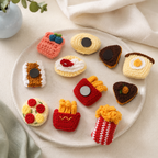 CouldNook Yarn Food Refrigerator Magnet - Assorted Snack Shapes