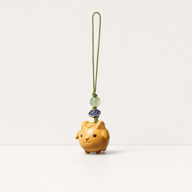 CouldNook Wood-Look Zodiac Phone Charm - Loop Cord Attachment