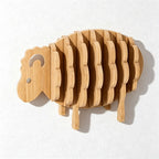 CouldNook Bamboo Animal Trivet Set - Small and Large Shapes