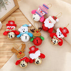 CouldNook Christmas Character Bell Ornament - Fabric Figures and Round Bells