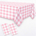 Pink Gingham Tablecloth