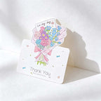 CouldNook Bouquet Thank You Card - Illustrated Flowers And Folded Base
