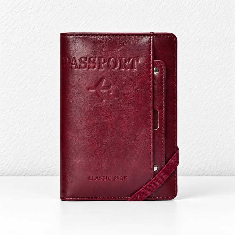 Passport Wallet - Embossed Cover and Interior Card Slots