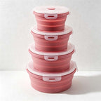 CouldNook Collapsible Silicone Food Container - Stackable Round Design